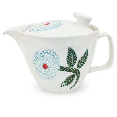 Kunzangama mit Serviert Hasami Made in Dahlia Premium J-kitchens Teekanne, Groß, Sieb, 385ml, 2-3, Ware, Japan,