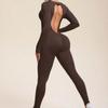 Cross-Border Hot-Selling Moisture-Wicking Breathable Seamless Backless High-Elasticity Tight-Fit Yoga Jumpsuit