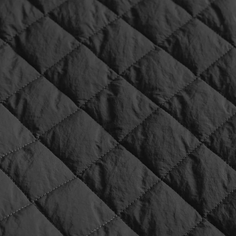 

Quilted Cotton Linen Diy Sewing Patchwork Fabric Three Layers Cloth for Down Coat Padded Jacket Home Texture Clothing 50X150CM чёрный