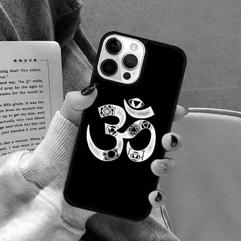 Aum Om Symbol Phone Case for iPhone 17 Air 16 16e 15 Plus for Apple 13 11 12 14 Pro Max Cover coque Shell
