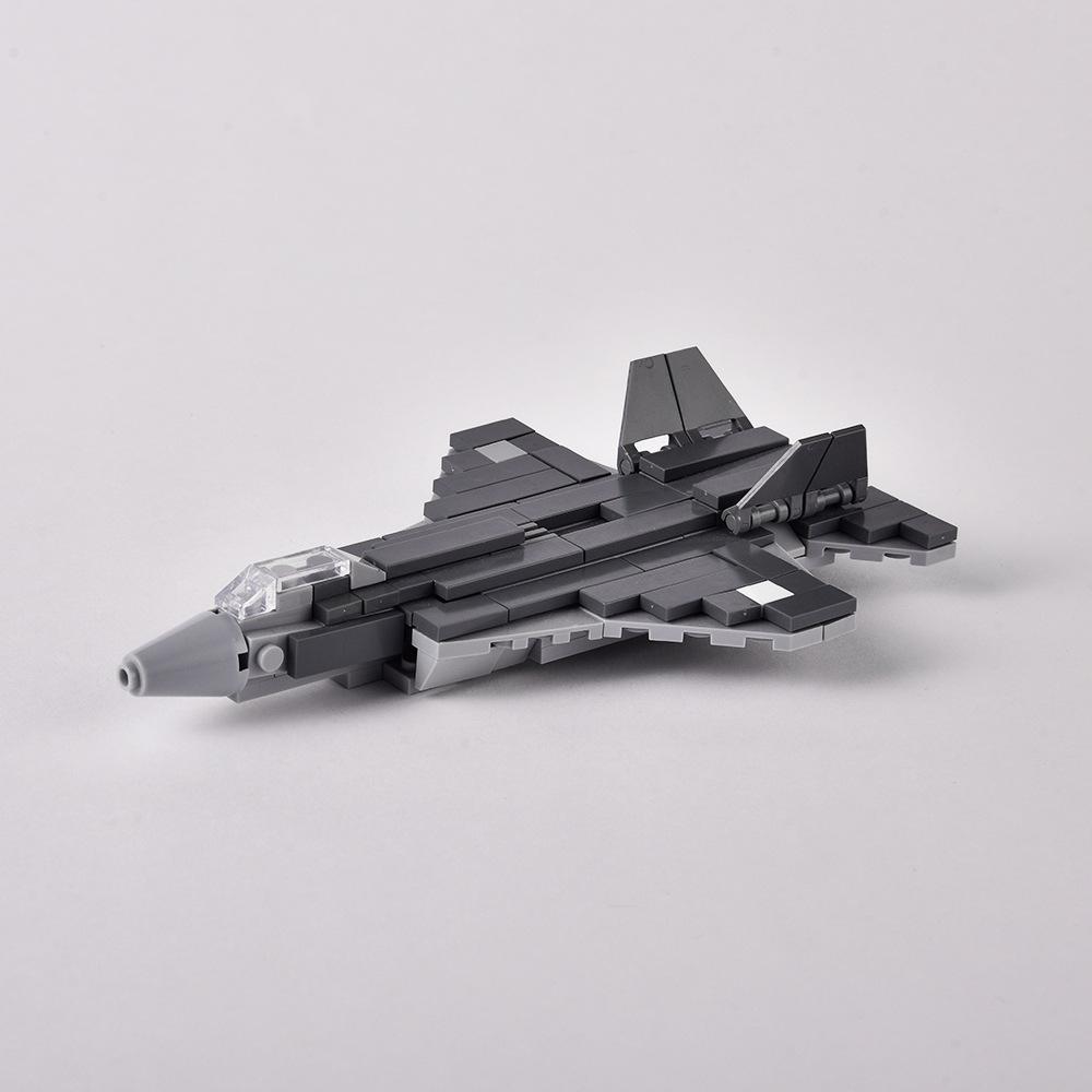 J F22 Fighter Building Block Military Armed Aircraft Assembly Toy Compatible Small Particle Set