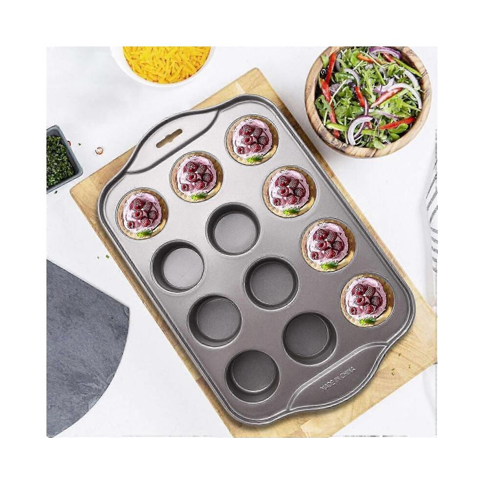 12 Cavity Mini Cheesecake Pan with 12 Pieces Removable Bottom