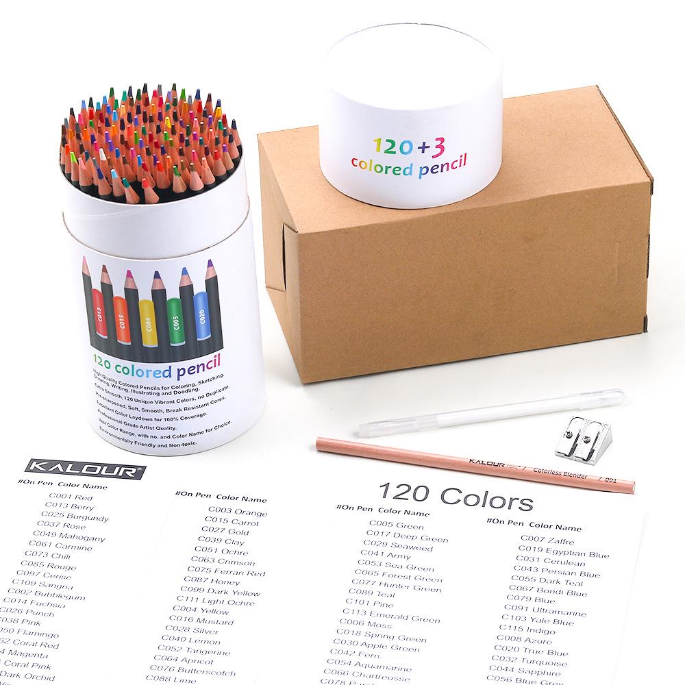 120-Color Professional Oil-Based Colored Pencil Set for Doodling and Painting