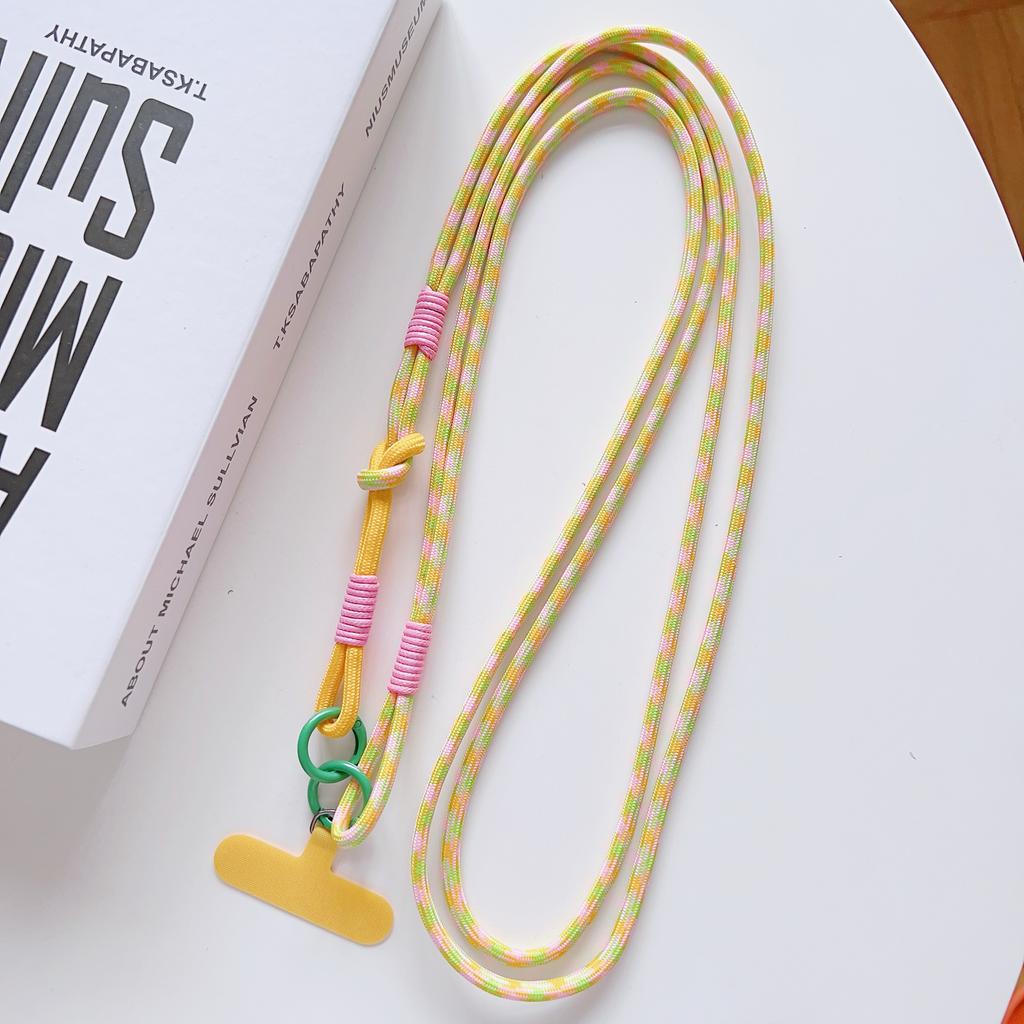 DIY 2-In-1 Mobile Phone Universal Lanyard, Crossbody Long Rope, Finger Rope, Fashionable Mixed And Matched Anti-Loss Rope