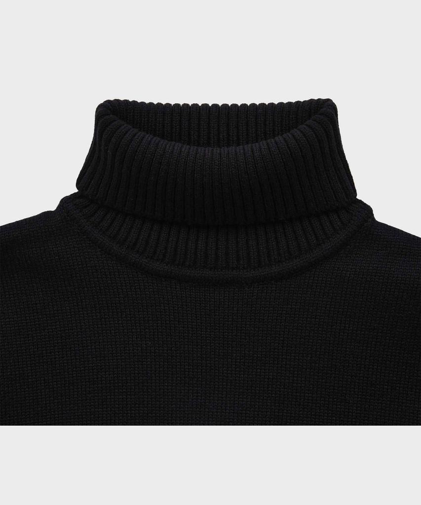 FFEFF STUDIO F Logo Wool Turtleneck (Black)