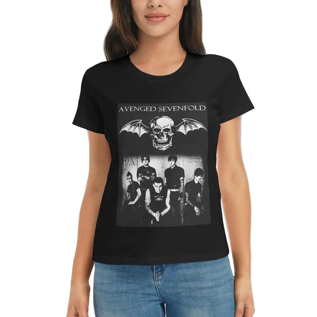 Women TShirt Avenged Sevenfold Summer Short Sleeve Tees Crew Neck Cotton T Shirts Clothes Tops Streetwear