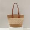 Borsa da Spiaggia in Paglia da Donna Borsa Estiva Grande Capacità Borsa a Spalla Borsa a Mano Intrecciata Borsa da Viaggio per le Vacanze