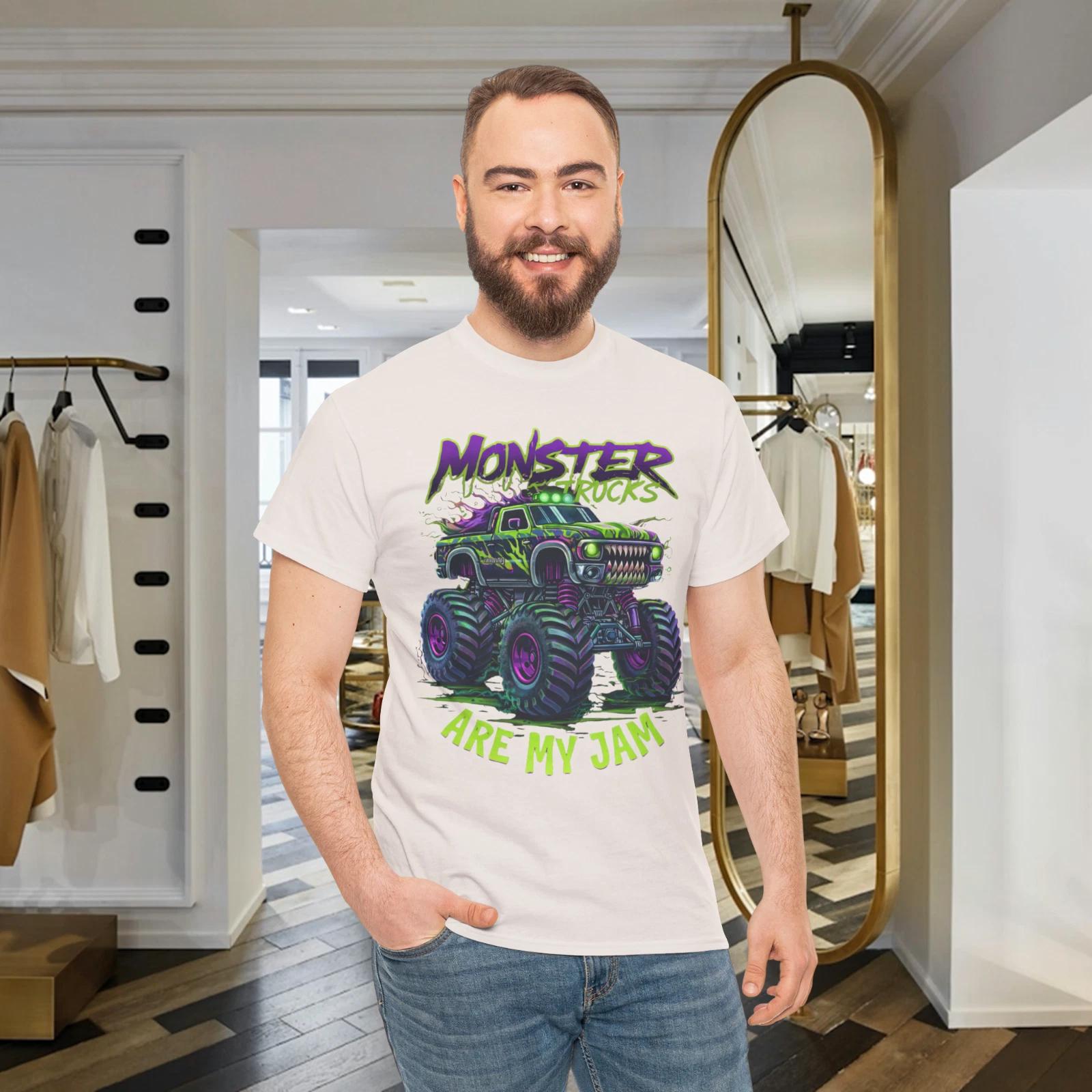 Monster Truck Graphic T-Shirt Neon Off Road Truck Unisex Tee XL