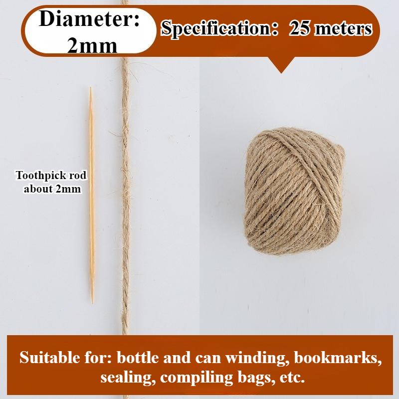 

25 метров Джутовая веревка Подвесная стена для фотографий Ручная работа Скрапбукинг Подарки Декоративная упаковка Украшение вазы Плетеная джутовая веревка бежевый