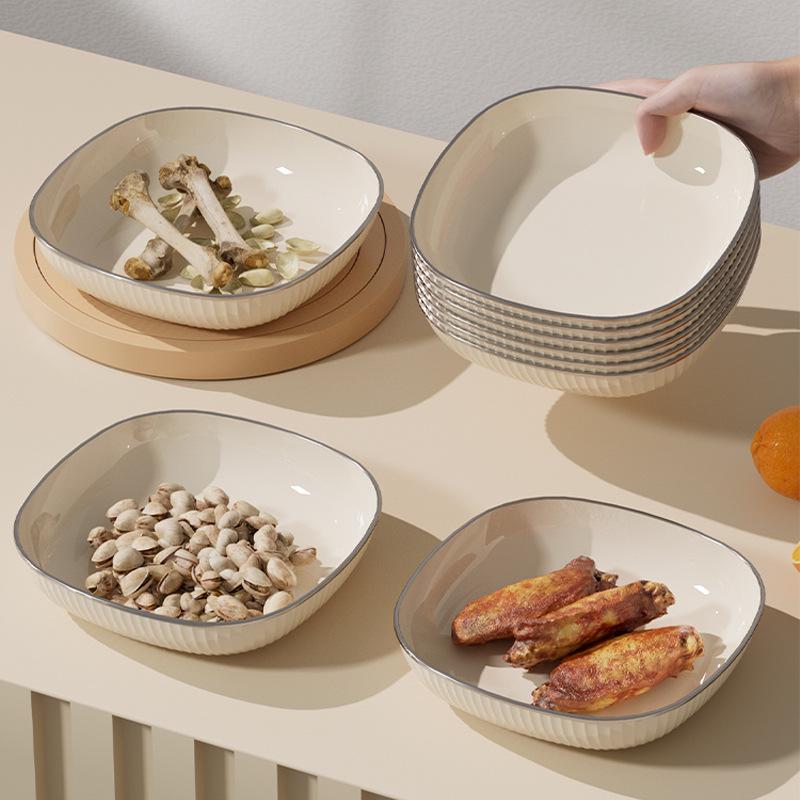 Elegant Transparent Vinegar and Snack Dish - Food Grade Plastic Plate for Dipping Sauces