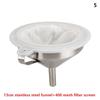 100/120/200/300/400/450 Mesh Nylon Filter Stainless Steel Funnel For Fruit Milk Traditional Chinese Medicine Oil White Wine