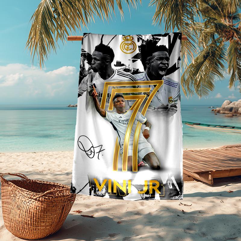 Vinicius Junior Fashion Beach Towel: Ideal for Summer Adventures Soft, absorbent and quick drying suitable for swimming and bathing