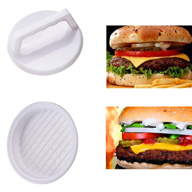 1 Set of Round Hamburger Press Food Grade Plastic Hamburger Meat Beef Barbecue Cake Press Mould Kitchen Tools