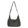 Damen Zugband Crossbody Tasche Nylon Stilvolle Karomuster Tote Tasche Große Kapazität Trendige Umhängetasche Einkaufen Date Handtasche