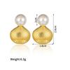 Anello Aperto INS Moda Acciaio Inossidabile Stella Marina Perla - Anello Dito Esagerato Placcato Oro 18K da Donna