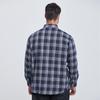 Men's Plus Size Brushed Plaid Long Sleeve Shirt