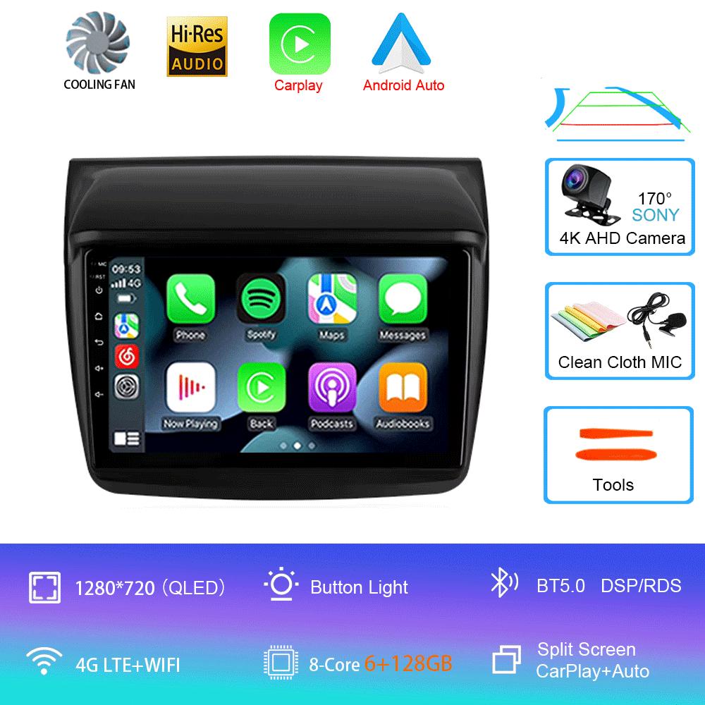 Car Radio Android 14 Carplay For Mitsubishi Pajero Sport 2 L200 Triton 2008 - 2016 Navigation Multimedia Player Stereo WiFi+4G