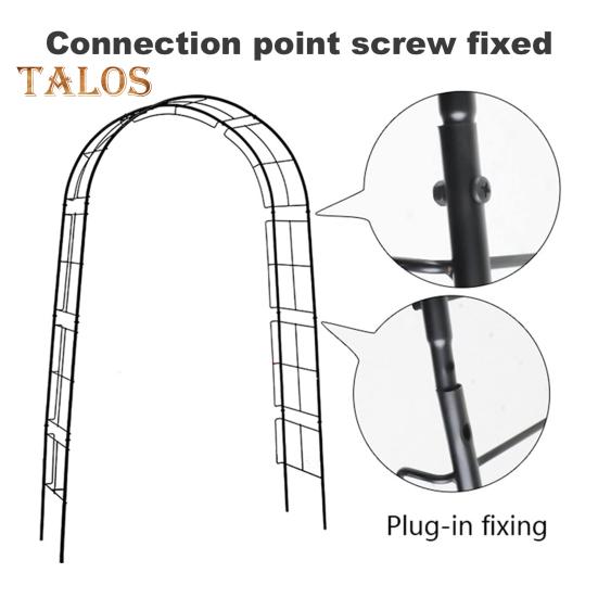 Metal Garden Arch for Climbing Plants Wedding Event Decoration Arch Frame Easy Assembly Curved Trellis for Roses Vines Balloons