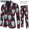 Herbst und Winter Herren Freizeitanzug Anzug Herren 3D bedruckter Anzug 2-teiliges Set