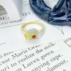 S925 Sterling Silver Hetian Jade Adjustable Ring with Auspicious Cloud Design