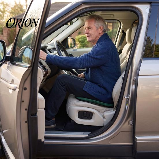 Rotating Mobility Aid for Elderly Car Seat Cushion Seniors Pregnant, 360 Degree Swivel Auto Pad Ergonomic Rotation with Non-slip Base, Breathable