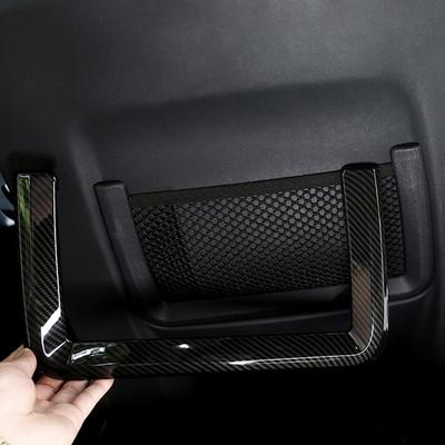 2Pcs Carbon Fiber Style Car Left  Back Net Frame Trim for Land Rover Discovery Sport 15-17 ABS Material Car