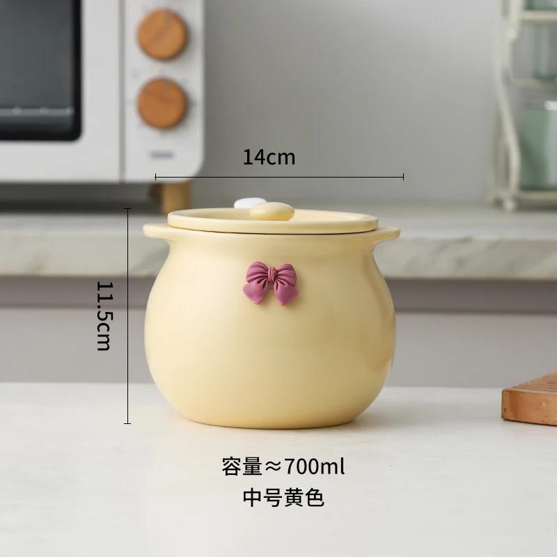 Household Ceramic Seasoning Pot Container with Lid Spoon Ceramic Sugar Bowl Seasoning Box Salt Pot Tea Pot Kitchen Countertop