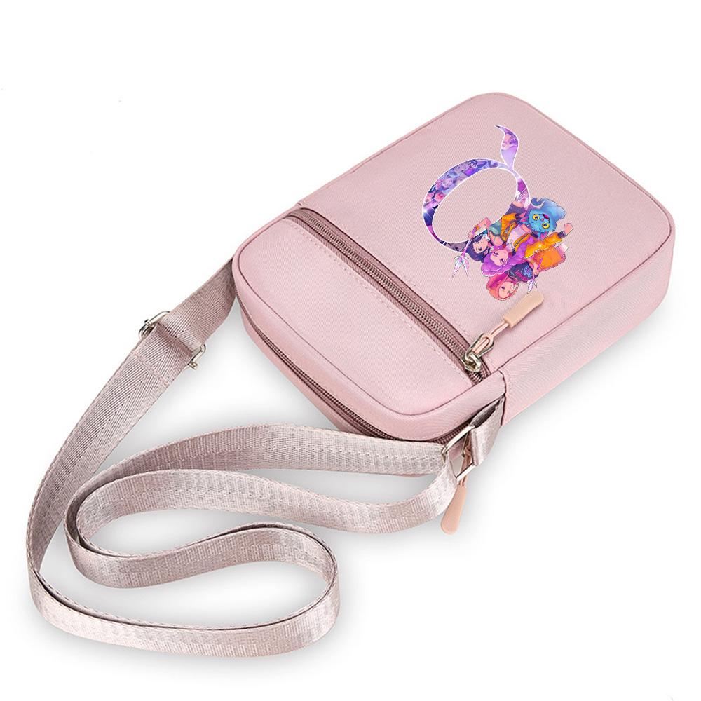 Аниме 26 английских букв K-pop Истребители демонов Принтованная наплечная сумка Студенческая прошитая нейлоновая сумка через плечо Легкая и прочная сумка Рождественский детский подарок