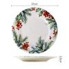 Creative Cute Christmas Underglaze Color Ceramic Plate Euramerican American Dishes Kitchen Plates Household Decorative Plate