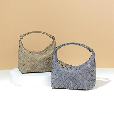 2025 Frosted Hand-Woven Mini Diamond Pattern Crossbody & Shoulder Handbag for Women