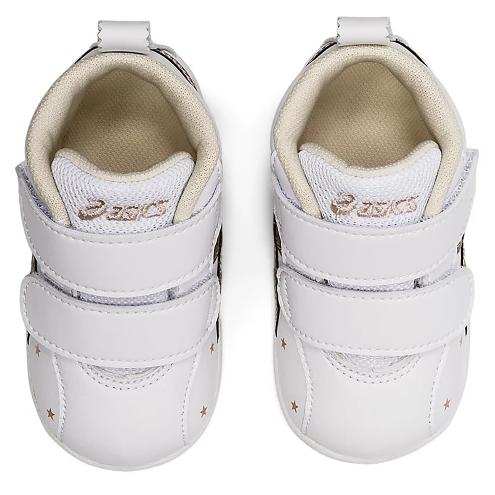 Sukusuku First First to Second cm Shoes, Baby, Mid-Cut, White/Champagne Gold, 223, 12.5