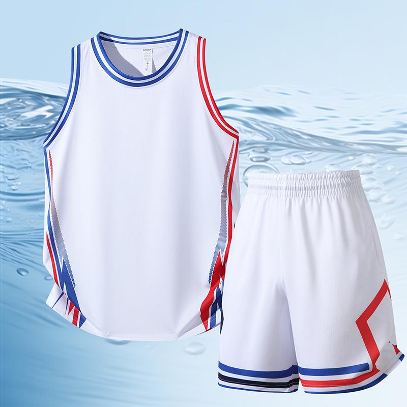 Men's Outdoor Basketball Training Sports Loose and Comfortable Set Summer Fashion Trend Sports Vest Five Point Shorts Set