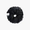 PINK PINEAPPLE PUNCHING LACE SCRUNCHIE_BLACK