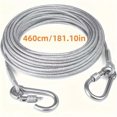 Edelstahl Wäscheleine Tragbar Ideal für Wäsche drinnen/draußen, Campingzubehör, Badezimmer und Wohnheim, Wäscheleinen