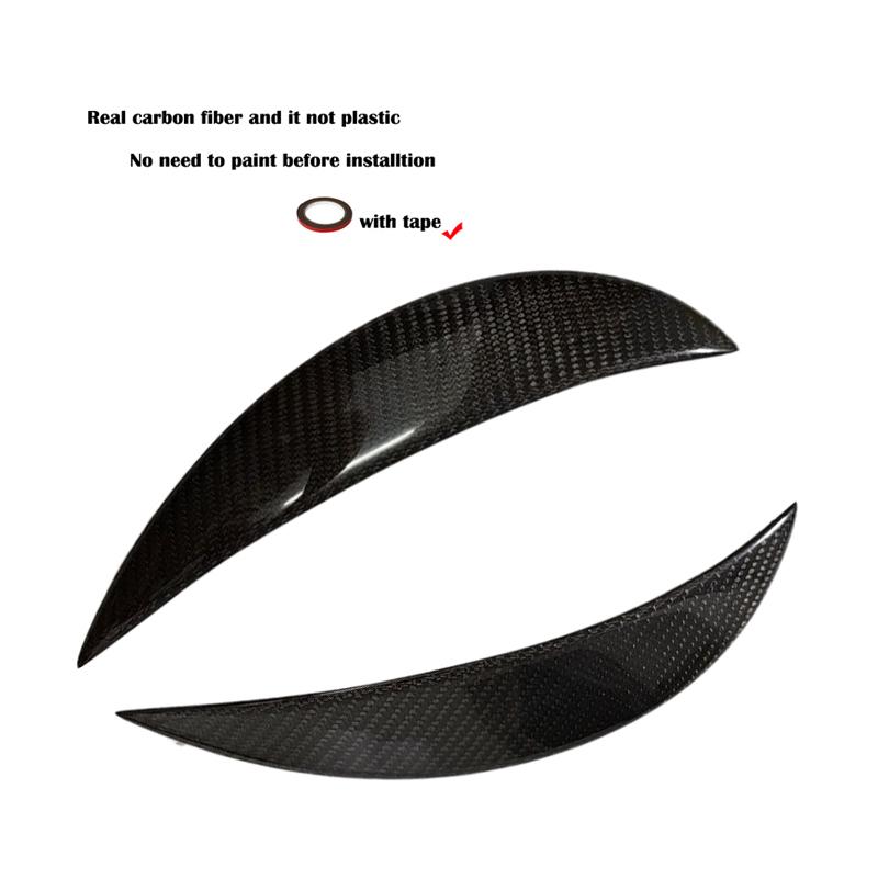Copri Faro in Fibra di Carbonio Palpebre per Volkswagen Beetle 2005 - 2011 Nero Opaco Adesivo Decorativo Sopracciglia Lampada Frontale Auto