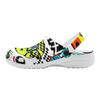 Printed Slip On Garden Clogs EVA Lightweight Breathable Shoes for Women Men Beach Pool Bathroom Home Summer Beach Travel Wear