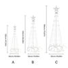 Intelligent App Controlled Colorful Cone Christmas Tree Lights Remote USB Powered Metal Frame Party Decoration