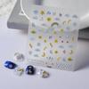 Waterproof 5D Embossed Nail Art Stickers: Bridal Flowers & Bows, Long-lasting & Tearable