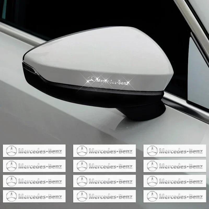 Pegatina para Coche 2/5/10 Piezas Logo de Coche Pegatinas Metálicas 3D Accesorios Decorativos Para Mercedes Benz A180 A200 A260 W203 W210 W211 W204 C E