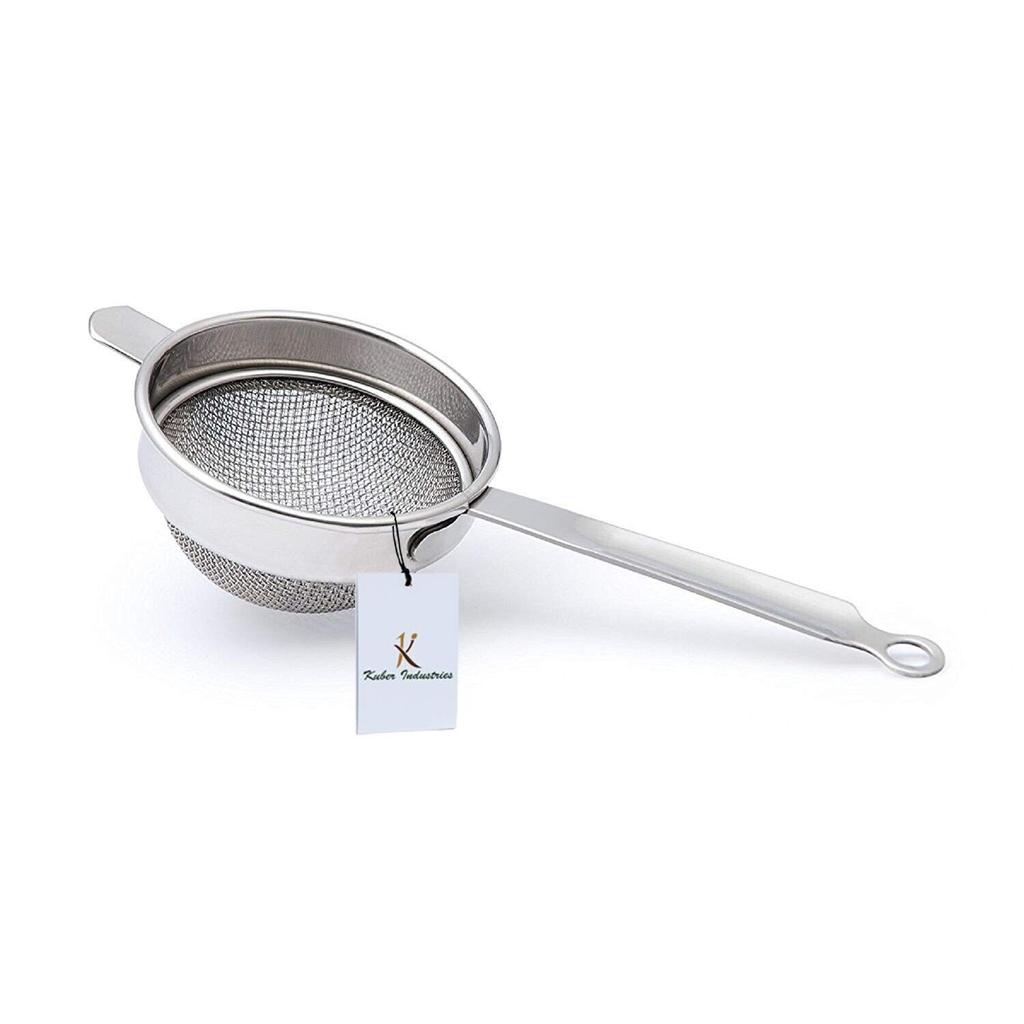 Silver Stainless Steel Tea Strainer Pack Of 1 9 cm MR365