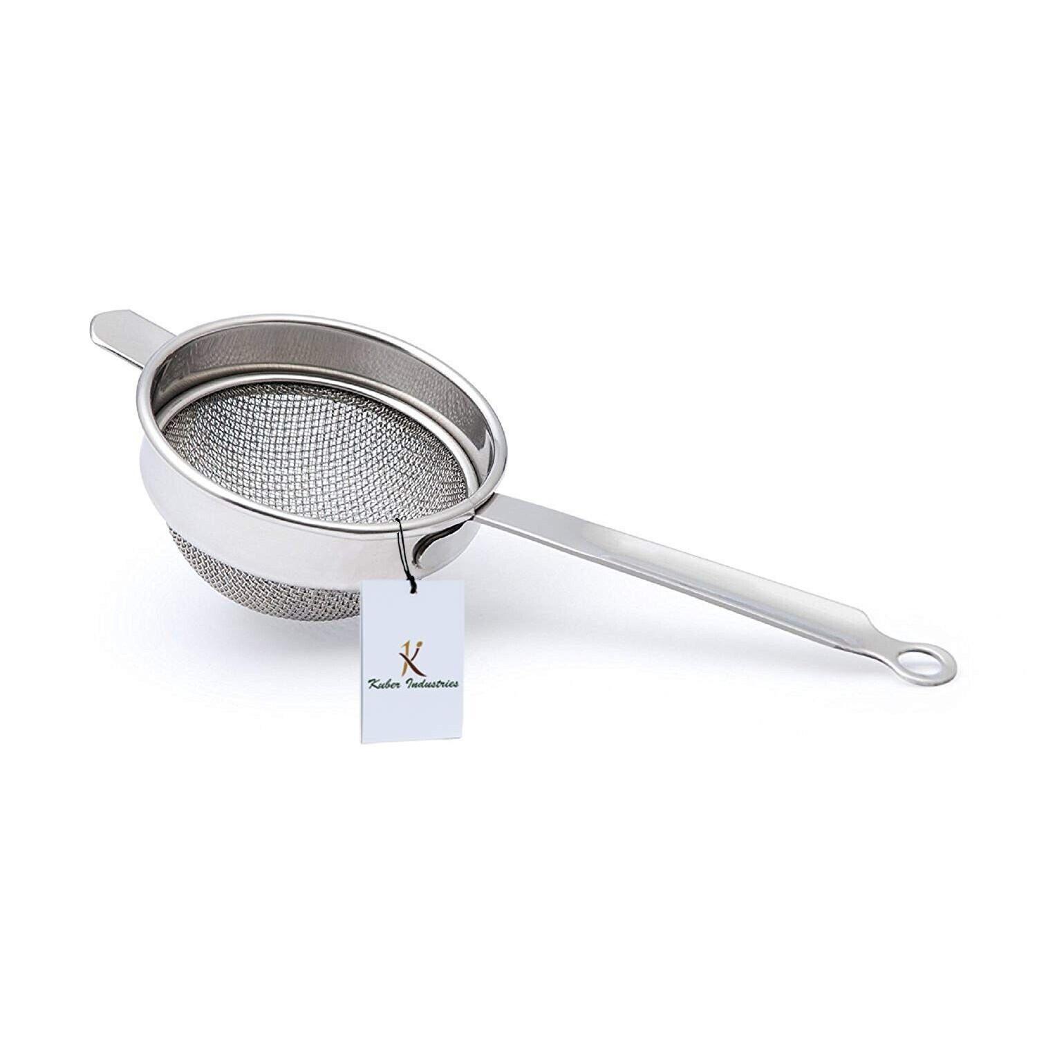 

Silver Stainless Steel Tea Strainer Pack Of 1 9 cm MR365