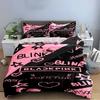 Blackpink Blink Bedding Set Pink Black Design Bedding set (1 duvet cover, 2 pillowcases, duvet not included)