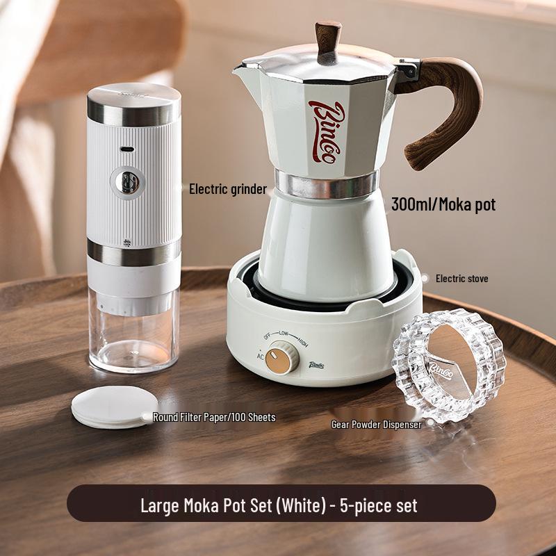 Bincoo Elektrický moka konvička Espresso kávovar - Malý italský kávovar pro domácnost