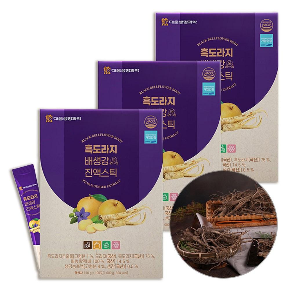 Daewoong Life Science Domestic Black Balloon Flower, Pear, Ginger, Jujube, Quince Extract Sticks 1kg 3 pcs