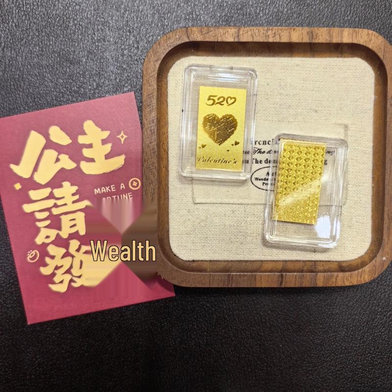 Pure Gold 999 Princess Wealth-Attracting Phone Sticker - Small Gift for Prosperity