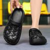 Fashion Summer Men Clogs Light EVA Men's Slippers Non-Slip Outdoor Men Garden Shoes Breathable Hole Shoes Beach Flat Slippers Weave