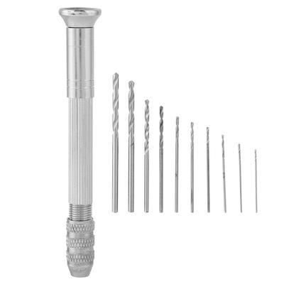 Mini-Präzisions-Handspiralbohrer mit 10-teiligem Bohrer-Bit-Stanzwerkzeug