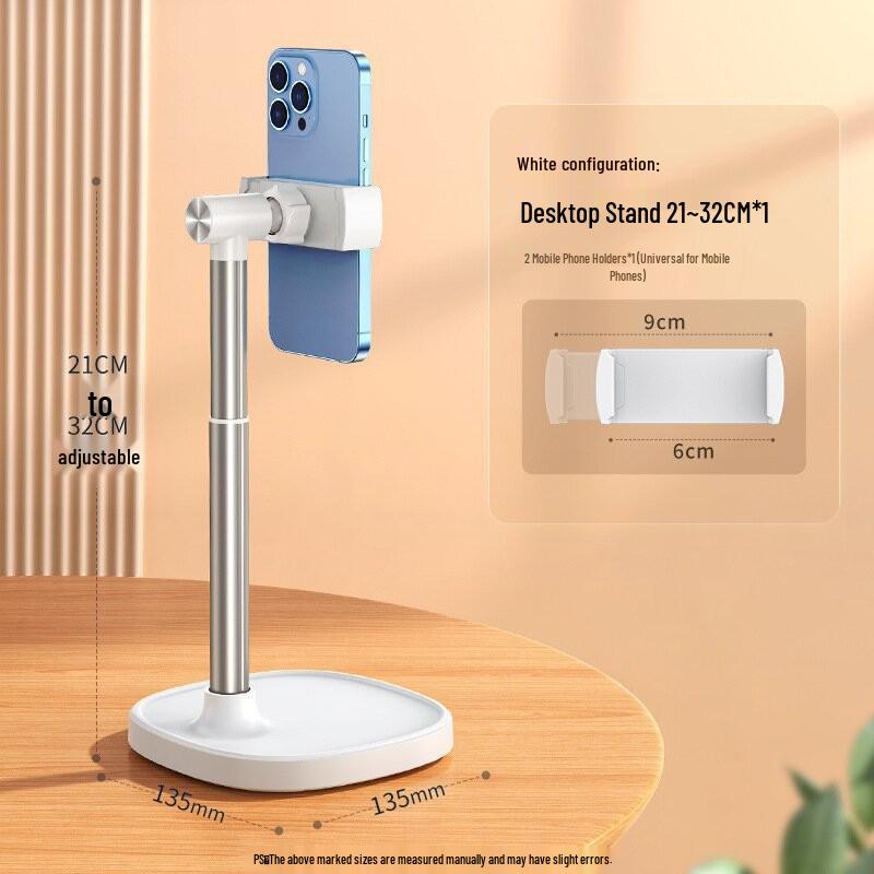 Adjustable Alloy Floor Phone Holder for Overhead Shooting & Live Streaming