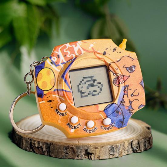 Kids Electronic Digital Pet Toy Cartoon Dinosaur Virtual Pet Game Machine Mini Digital Pet Handheld Game Console Educational Toy