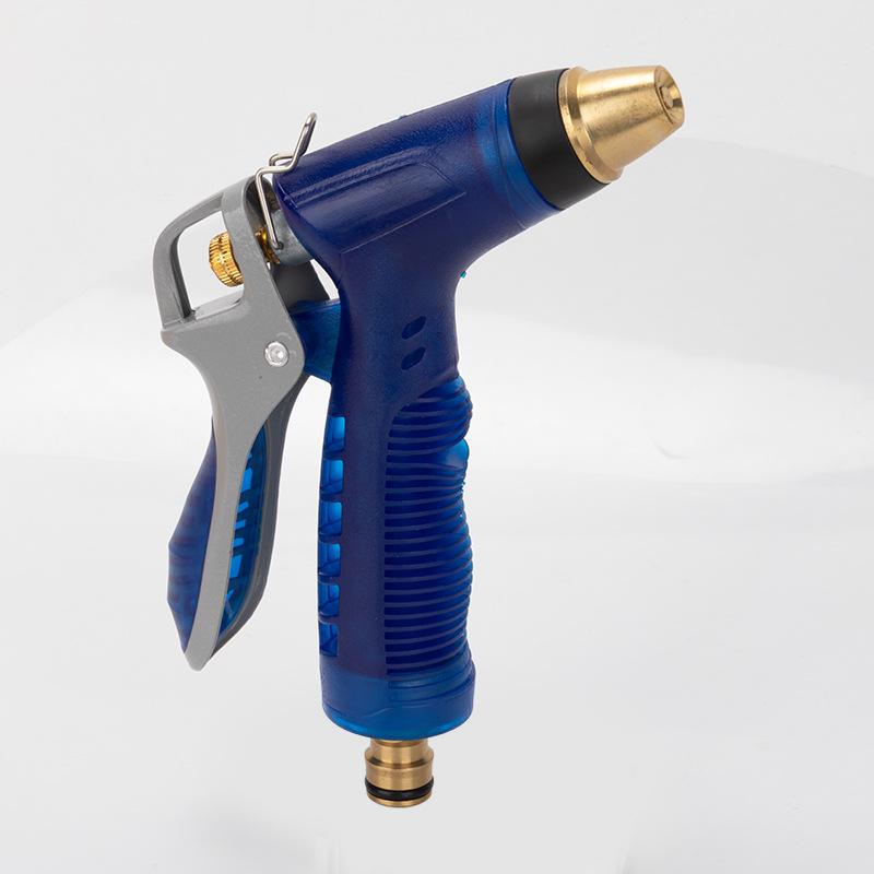 Sky Blue High-Pressure Copper Water Nozzle for Car Wash and Gardening